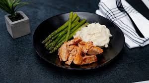 Buffalo Chicken Thigh with Mashed Potatoes